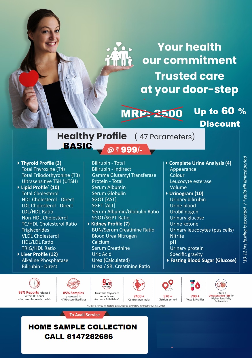 Blood Test AT Home Book AT Rs 20 Only   20   THYROCARE ...